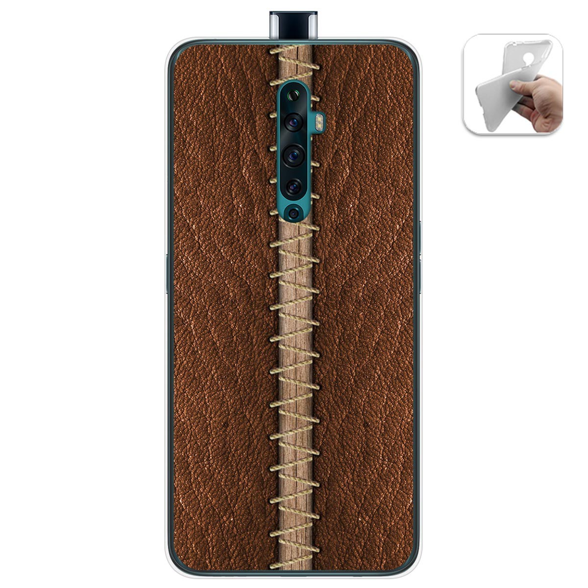 Funda Gel Tpu para Oppo Reno 2Z diseño Cuero 01 Dibujos