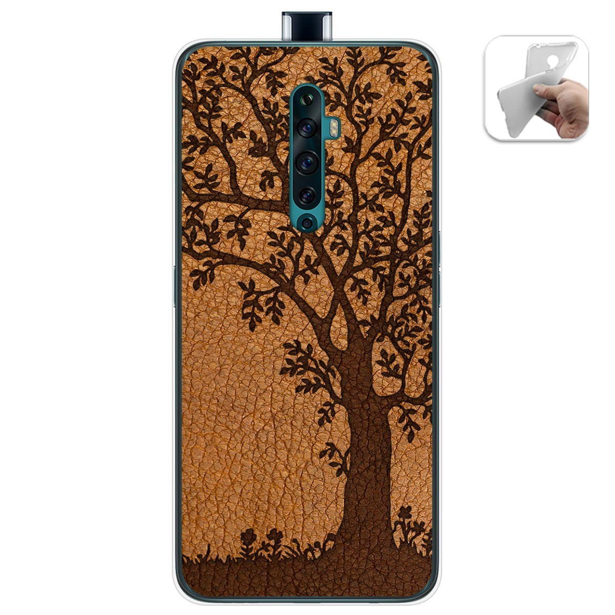 Funda Gel Tpu para Oppo Reno 2Z diseño Cuero 03 Dibujos