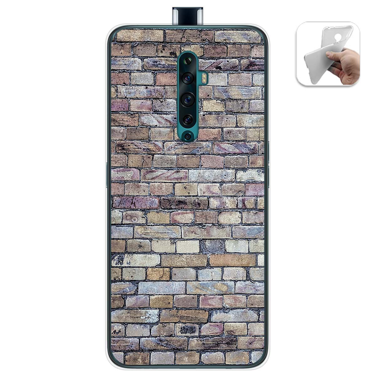 Funda Gel Tpu para Oppo Reno 2Z diseño Ladrillo 02 Dibujos