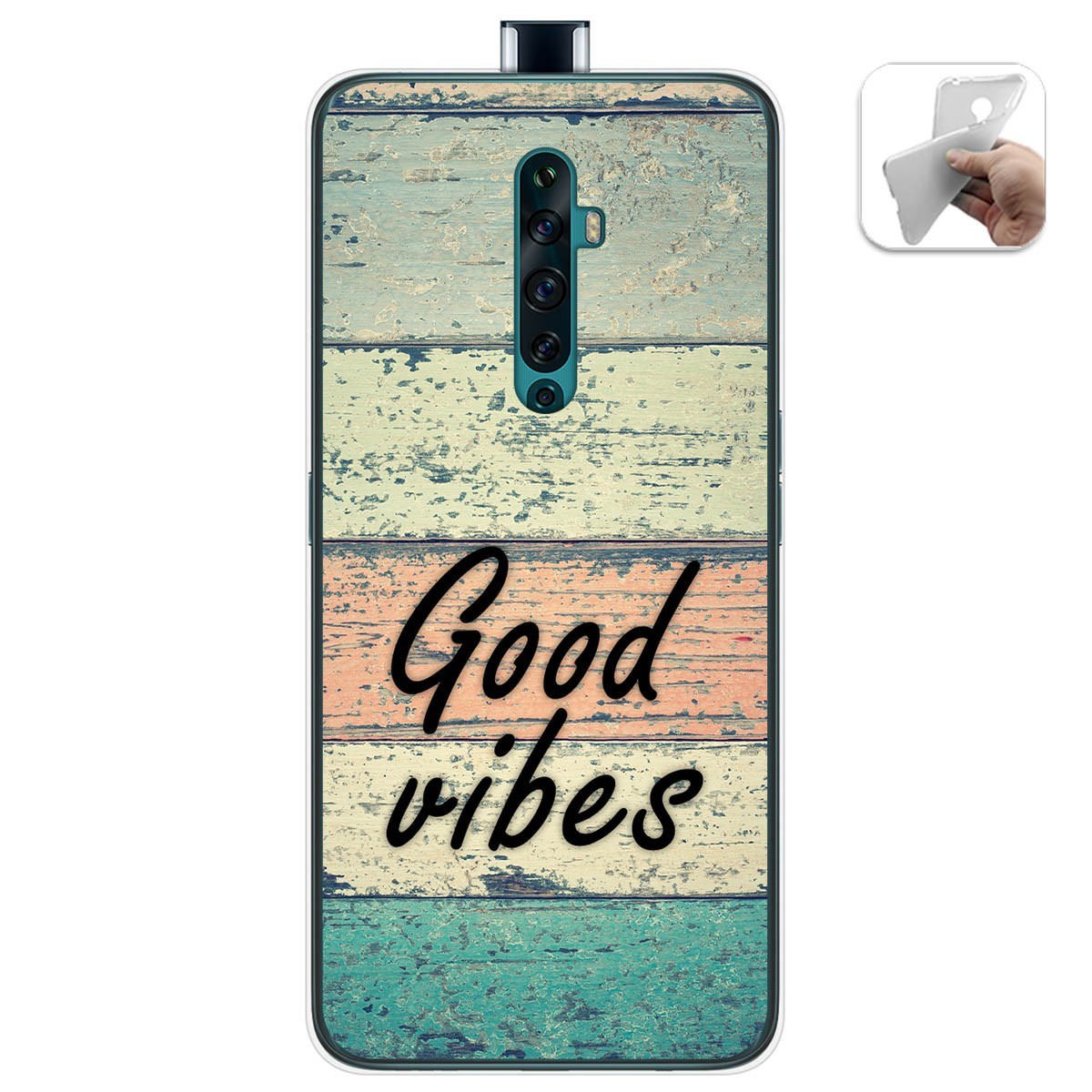 Funda Gel Tpu para Oppo Reno 2Z diseño Madera 01 Dibujos