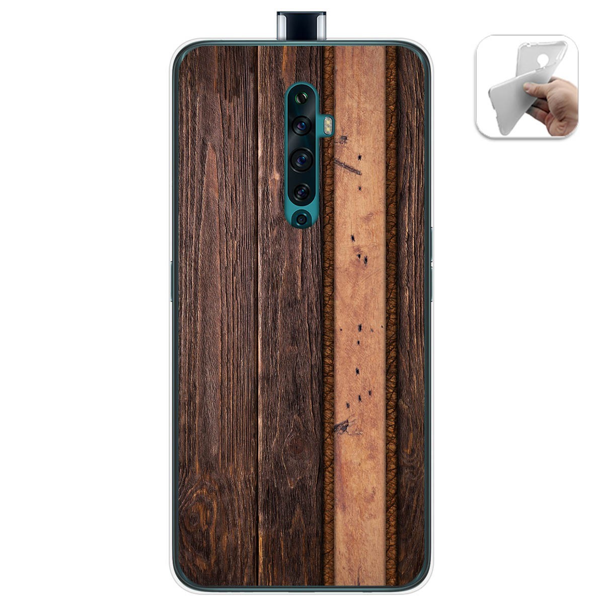 Funda Gel Tpu para Oppo Reno 2Z diseño Madera 05 Dibujos