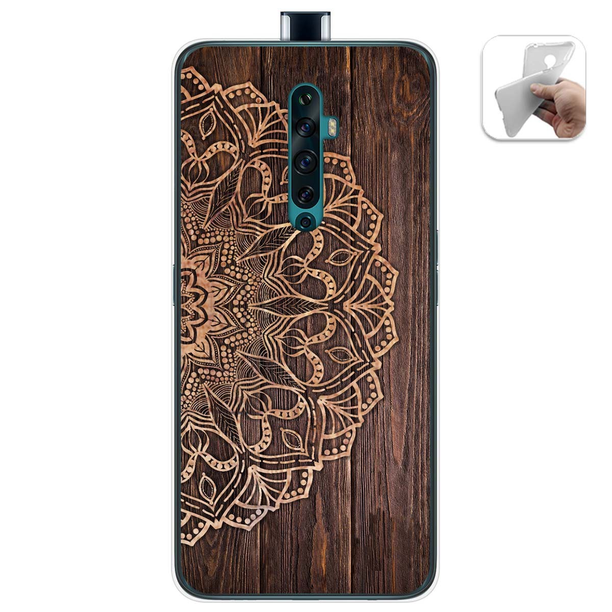 Funda Gel Tpu para Oppo Reno 2Z diseño Madera 06 Dibujos