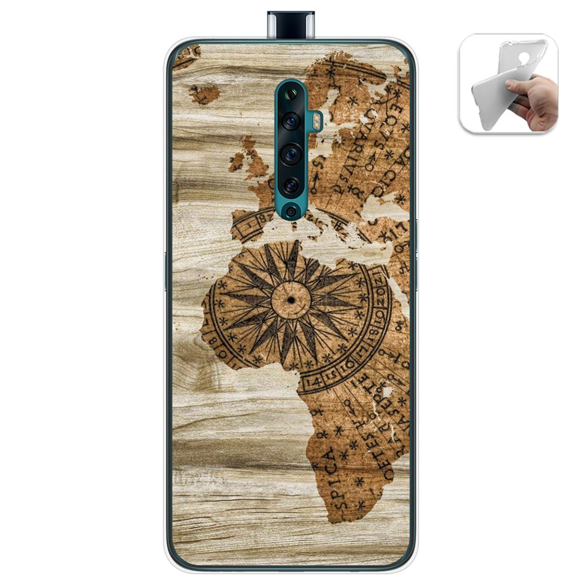 Funda Gel Tpu para Oppo Reno 2Z diseño Madera 07 Dibujos