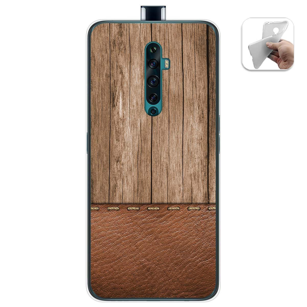 Funda Gel Tpu para Oppo Reno 2Z diseño Madera 09 Dibujos