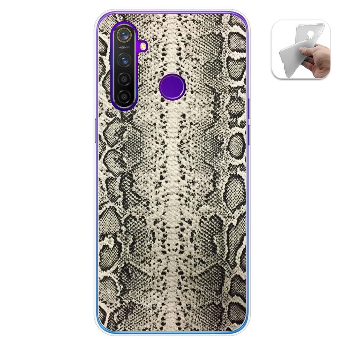 Funda Gel Tpu para Realme 5 Pro diseño Animal 01 Dibujos