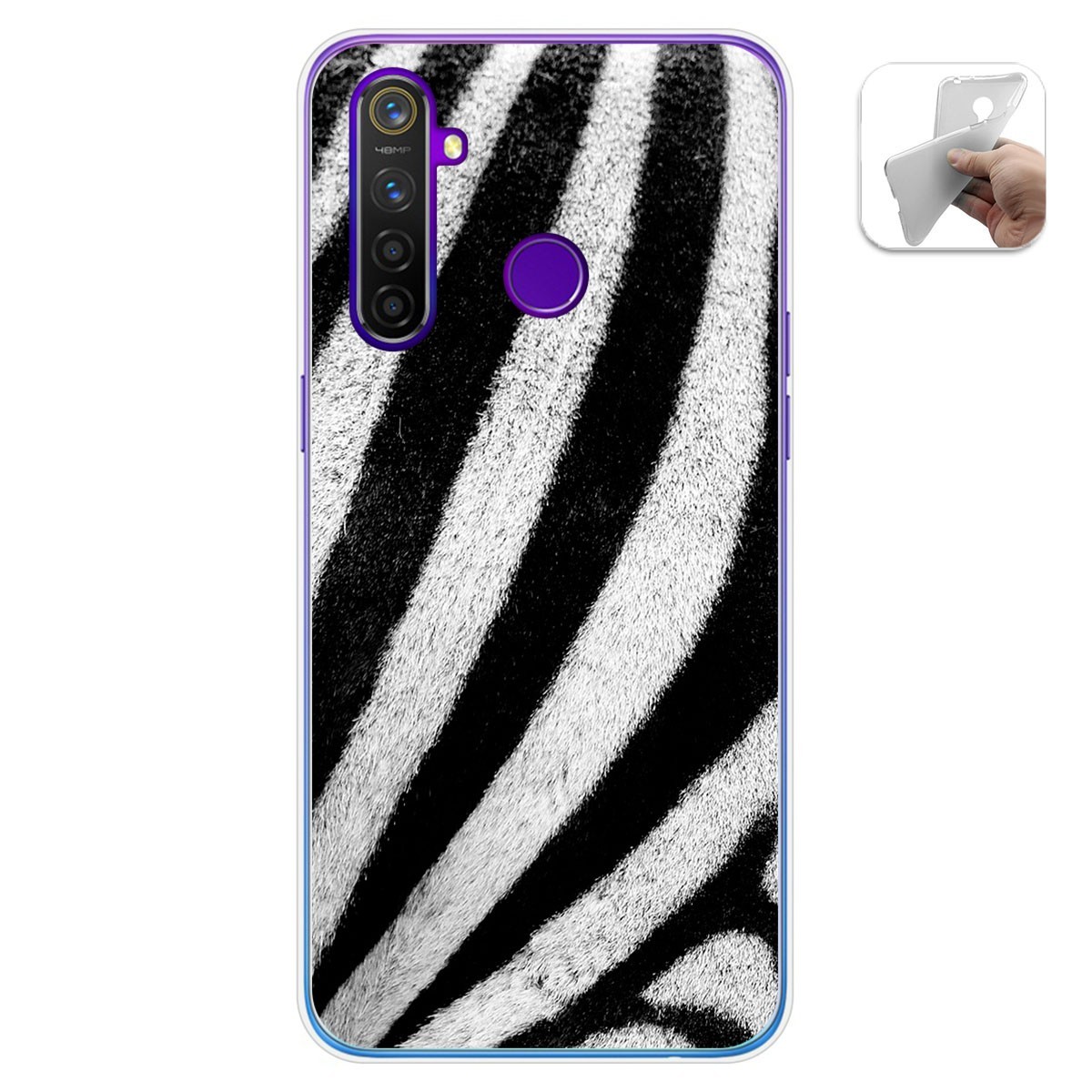 Funda Gel Tpu para Realme 5 Pro diseño Animal 02 Dibujos