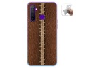 Funda Gel Tpu para Realme 5 Pro diseño Cuero 01 Dibujos