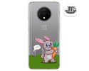Funda Gel Transparente para Oneplus 7T diseño Conejo Dibujos
