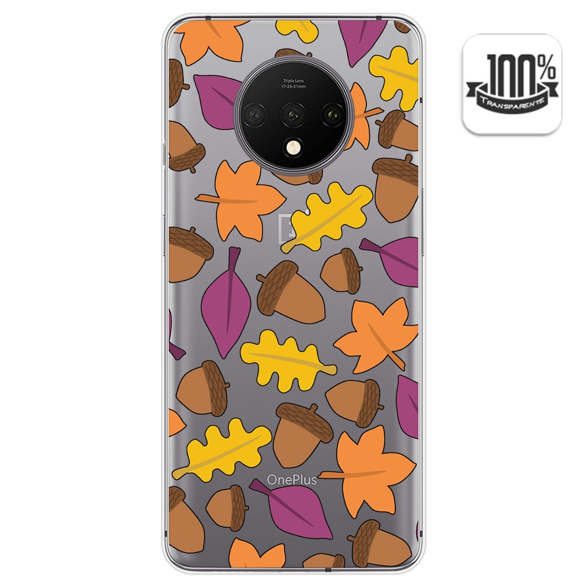 Funda Gel Transparente para Oneplus 7T diseño Otoño Dibujos