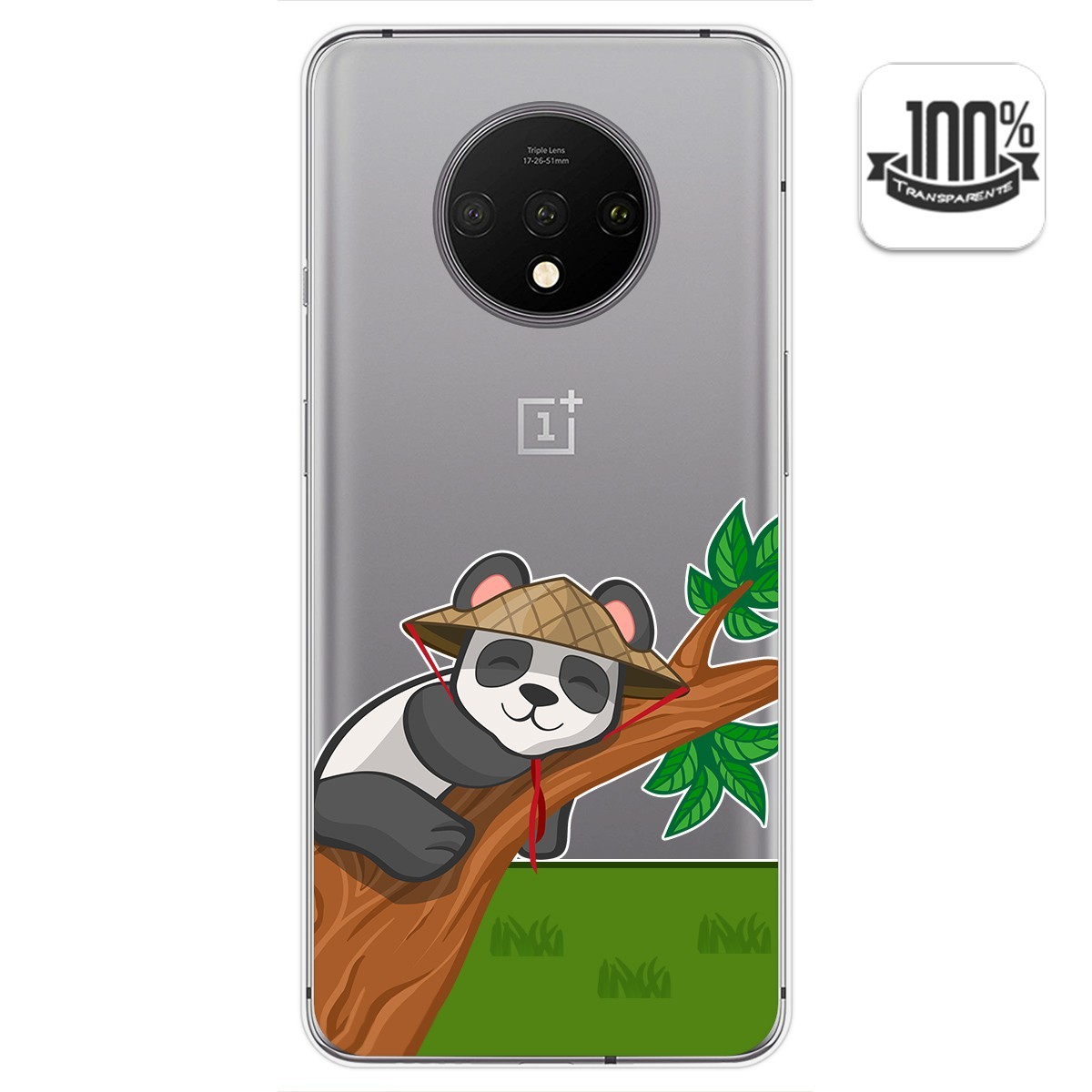 Funda Gel Transparente para Oneplus 7T diseño Panda Dibujos
