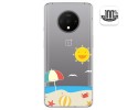Funda Gel Transparente para Oneplus 7T diseño Playa Dibujos