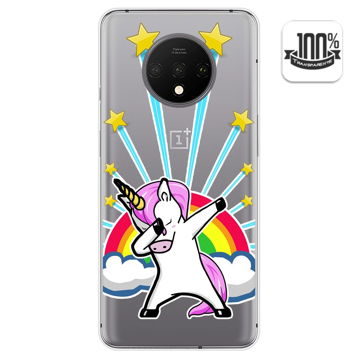 Funda Gel Transparente para Oneplus 7T diseño Unicornio Dibujos