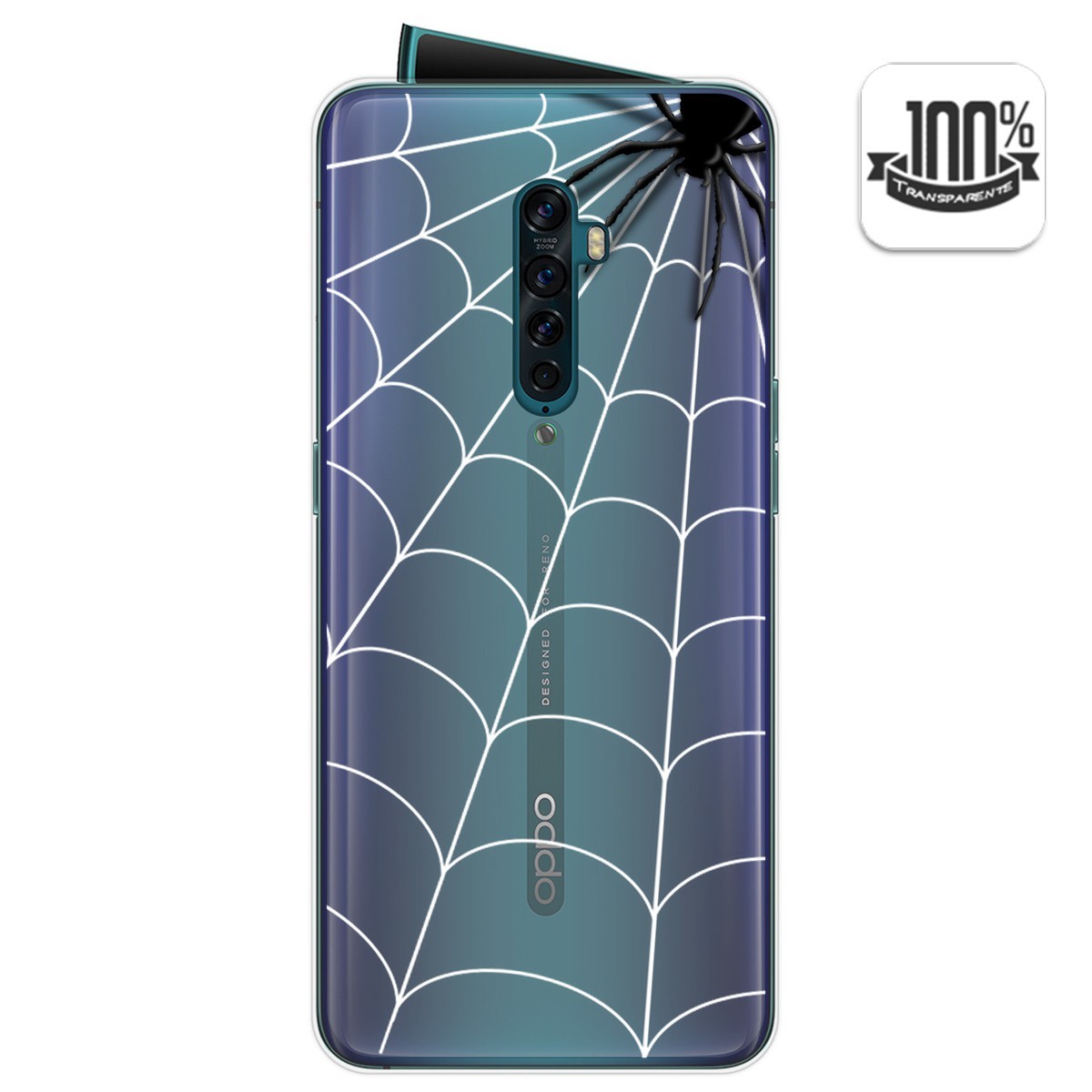 Funda Gel Transparente para Oppo Reno 2 diseño Araña Dibujos