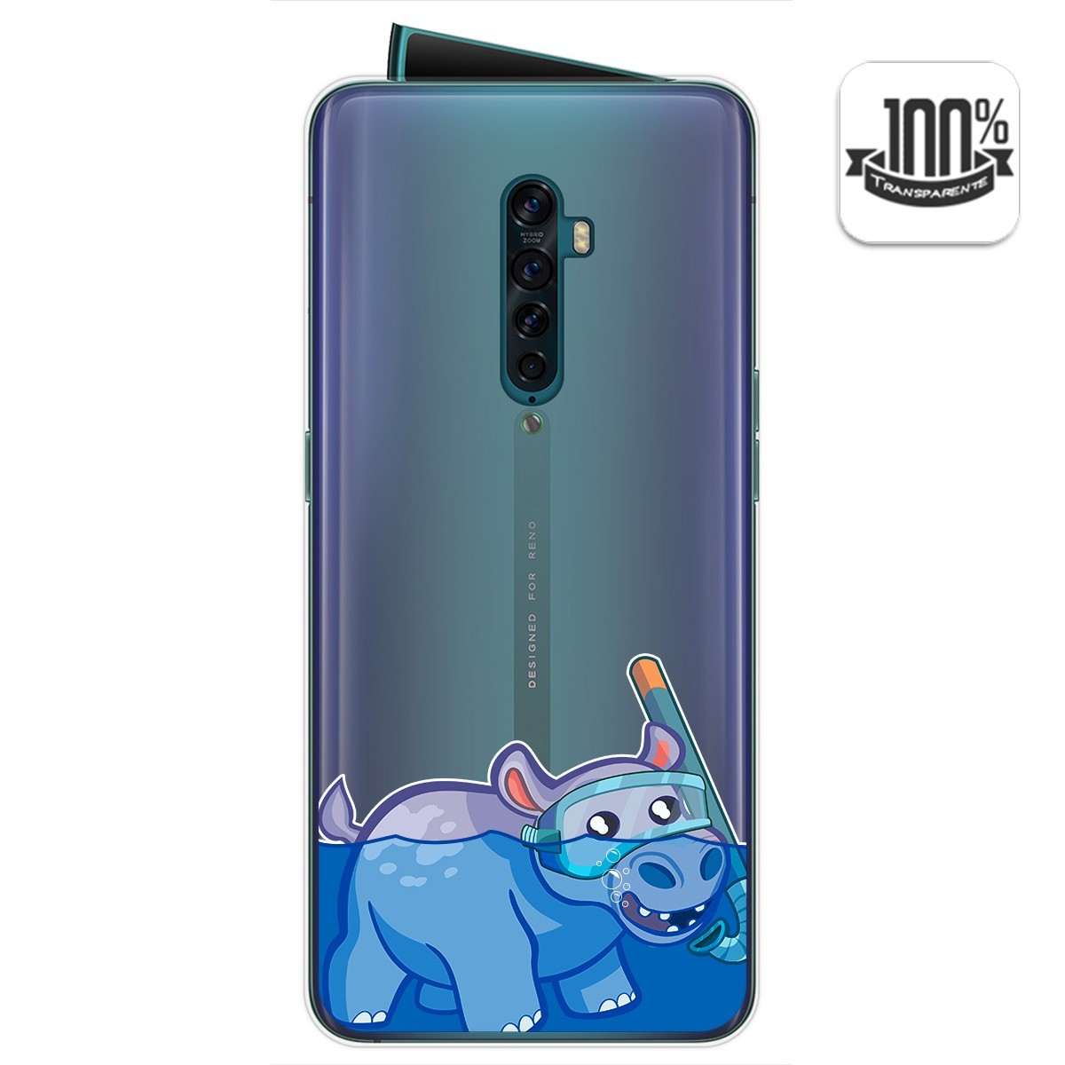 Funda Gel Transparente para Oppo Reno 2 diseño Hipo Dibujos