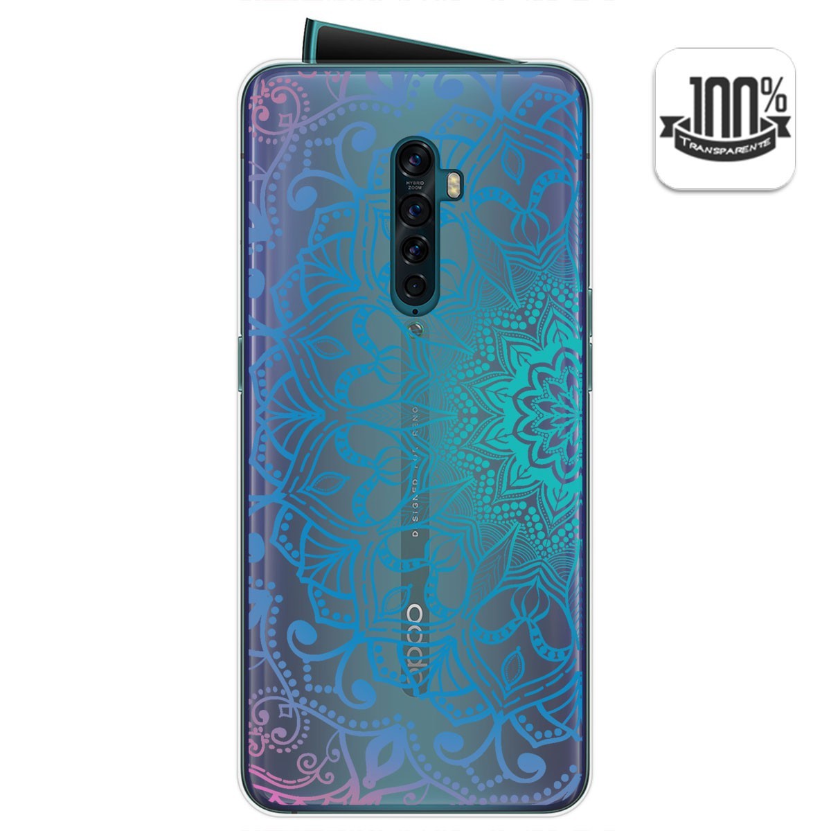Funda Gel Transparente para Oppo Reno 2 diseño Mandala Dibujos
