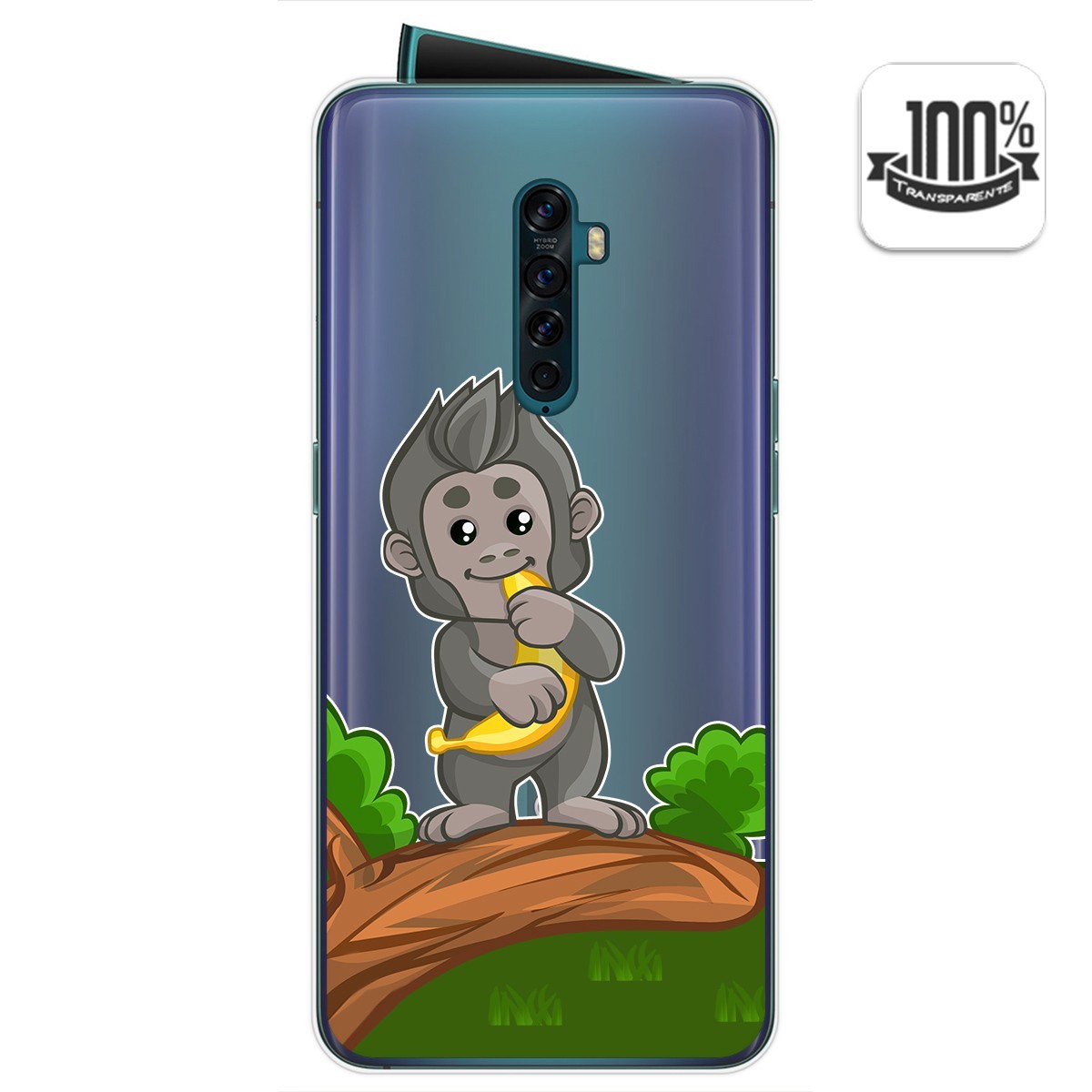 Funda Gel Transparente para Oppo Reno 2 diseño Mono Dibujos