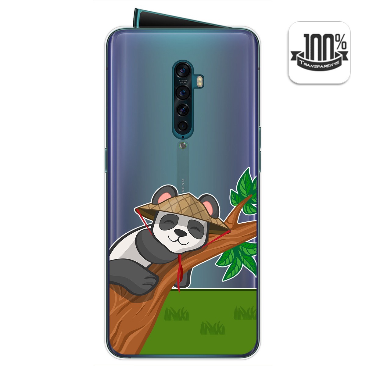 Funda Gel Transparente para Oppo Reno 2 diseño Panda Dibujos