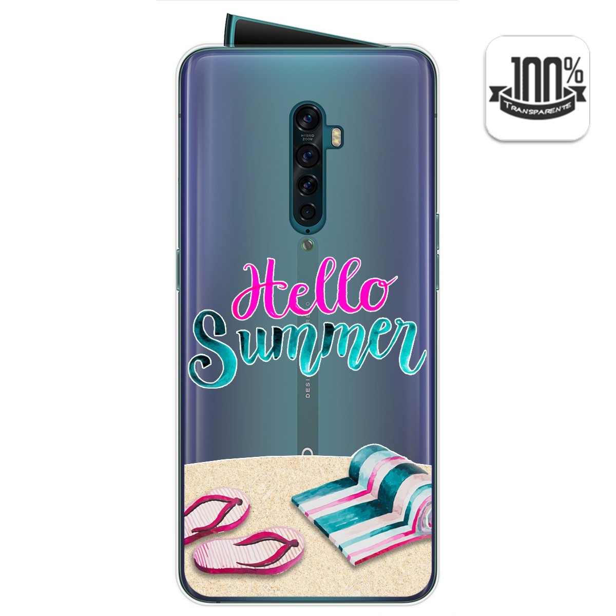 Funda Gel Transparente para Oppo Reno 2 diseño Summer Dibujos