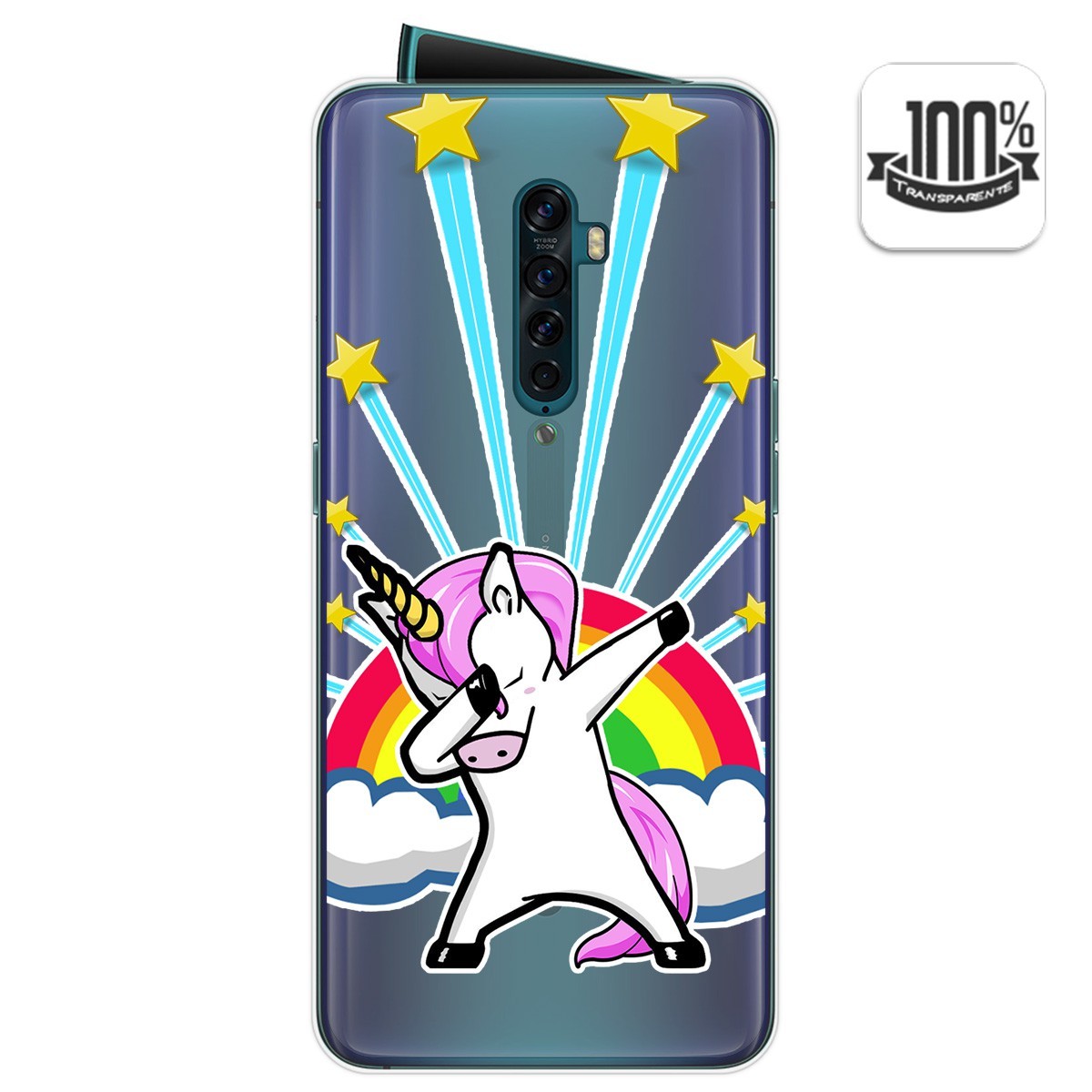 Funda Gel Transparente para Oppo Reno 2 diseño Unicornio Dibujos