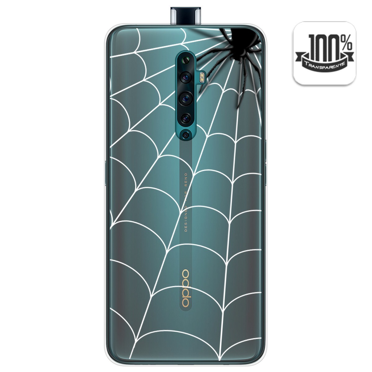 Funda Gel Transparente para Oppo Reno 2Z diseño Araña Dibujos