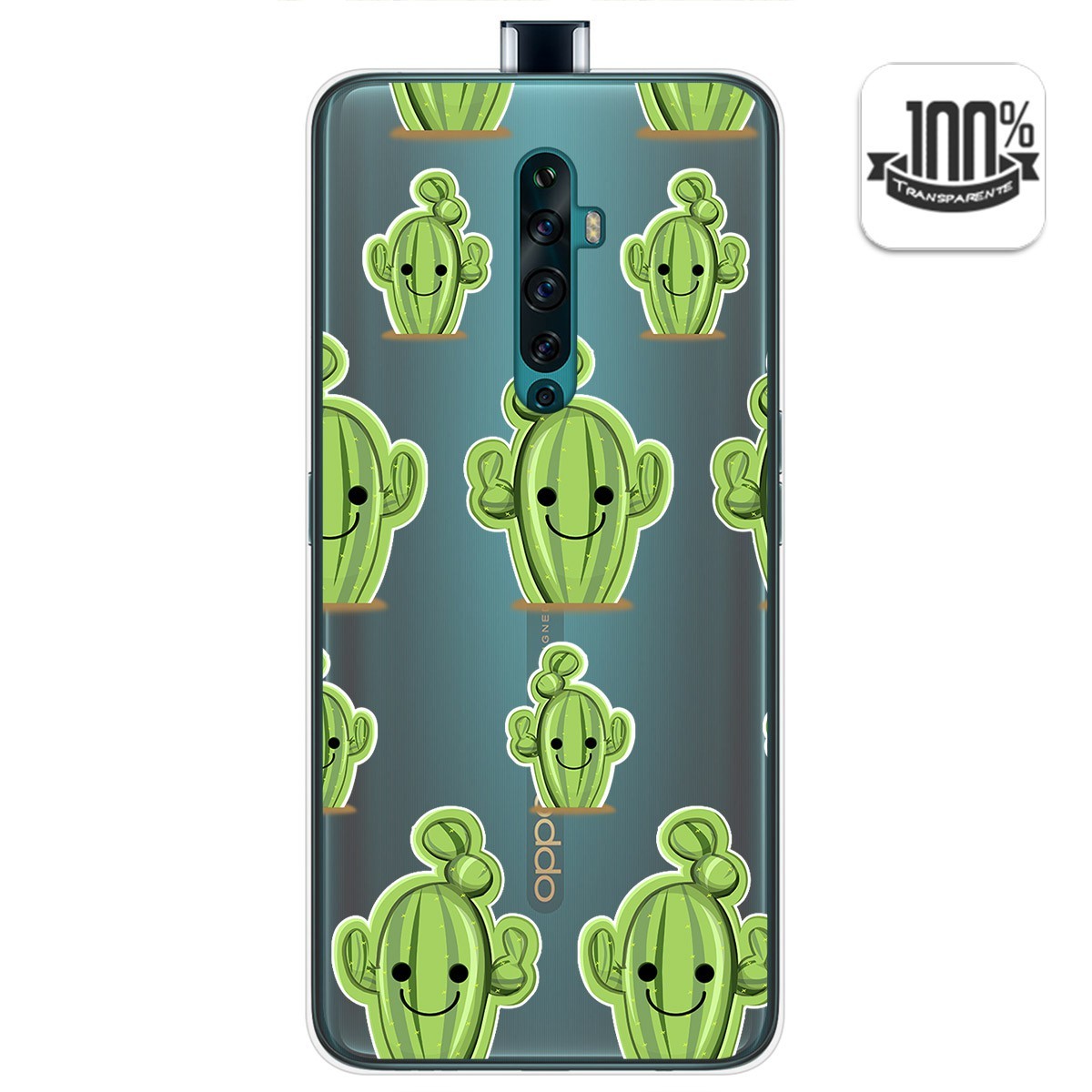 Funda Gel Transparente para Oppo Reno 2Z diseño Cactus Dibujos
