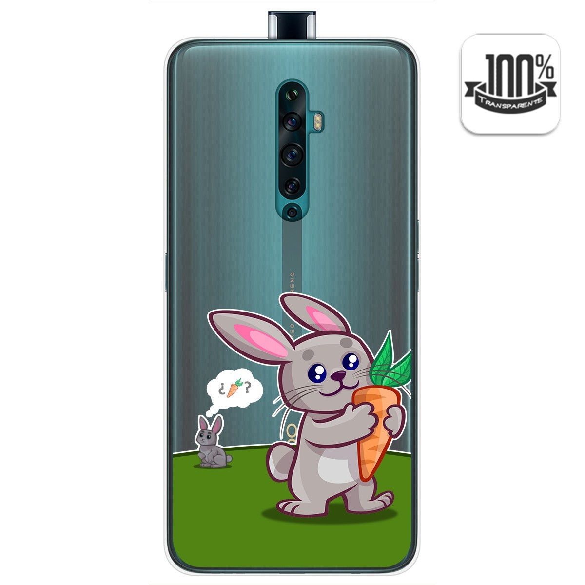 Funda Gel Transparente para Oppo Reno 2Z diseño Conejo Dibujos