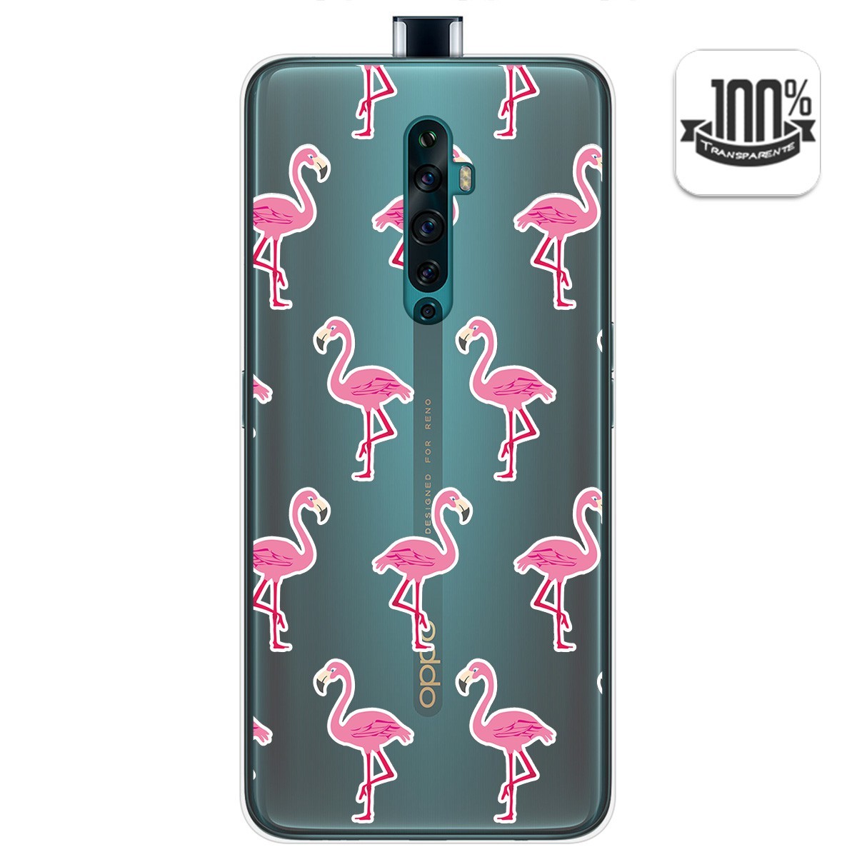 Funda Gel Transparente para Oppo Reno 2Z diseño Flamenco Dibujos