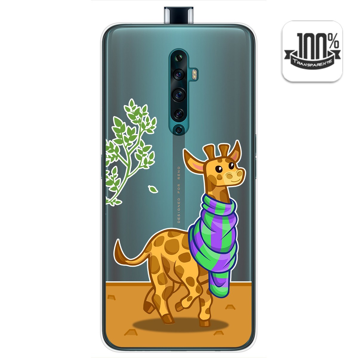 Funda Gel Transparente para Oppo Reno 2Z diseño Jirafa Dibujos