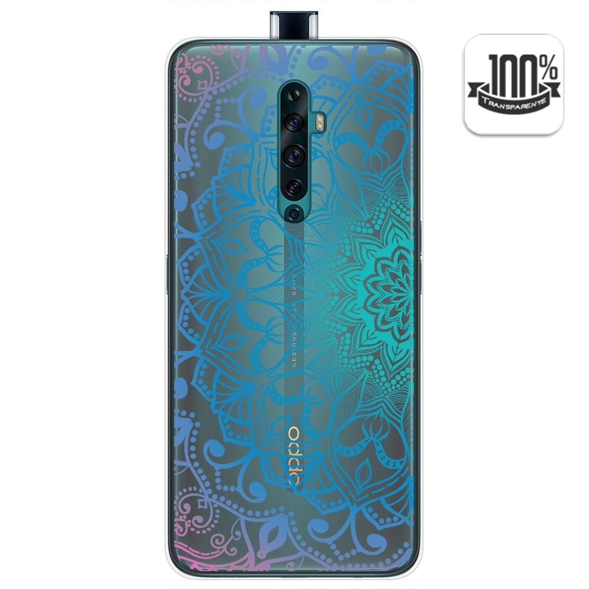 Funda Gel Transparente para Oppo Reno 2Z diseño Mandala Dibujos
