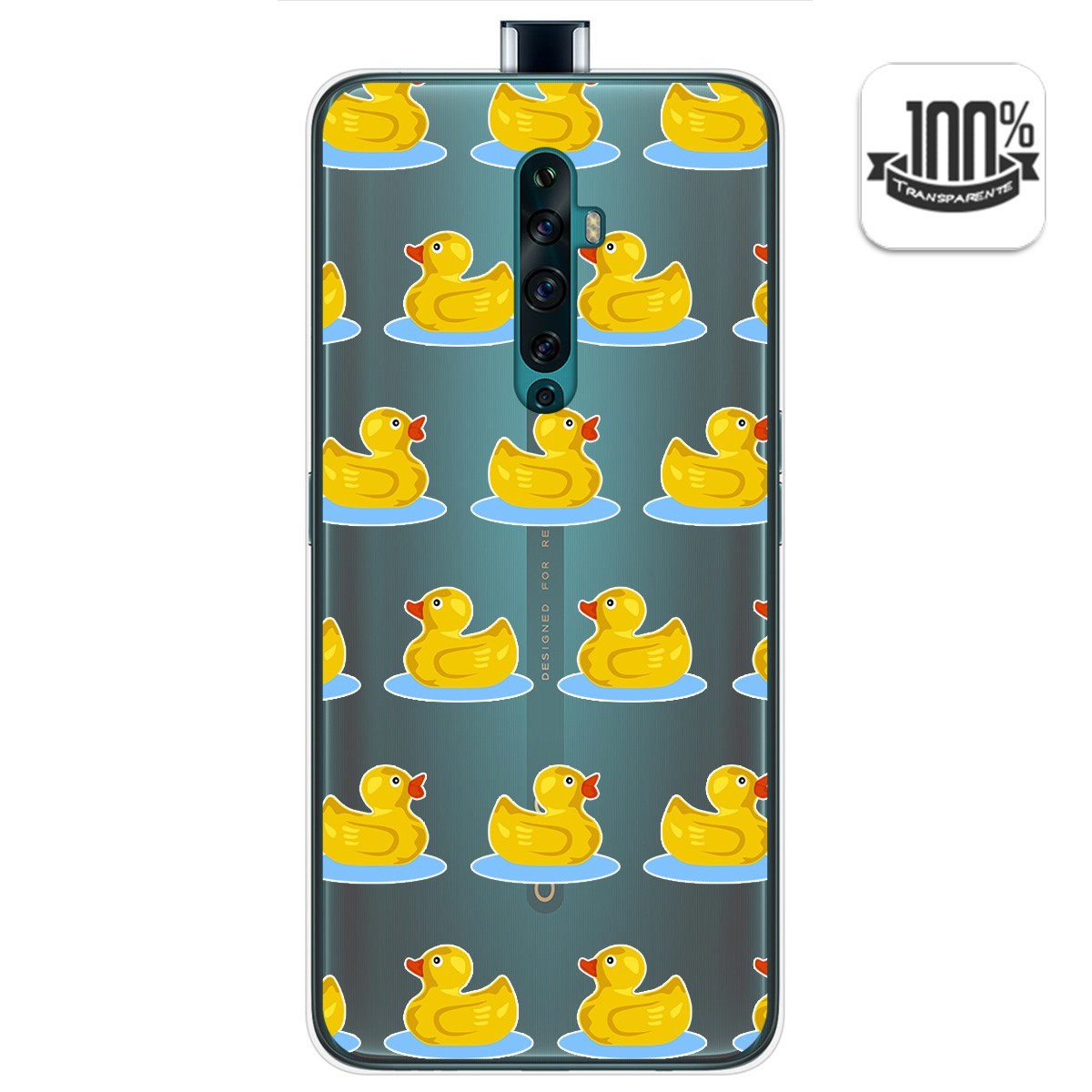 Funda Gel Transparente para Oppo Reno 2Z diseño Pato Dibujos