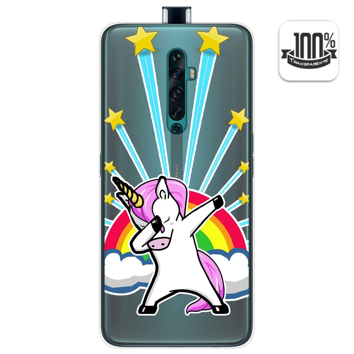 Funda Gel Transparente para Oppo Reno 2Z diseño Unicornio Dibujos