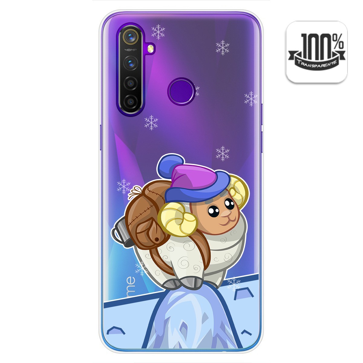 Funda Gel Transparente para Realme 5 Pro diseño Cabra Dibujos