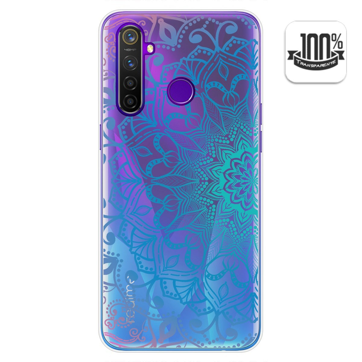 Funda Gel Transparente para Realme 5 Pro diseño Mandala Dibujos