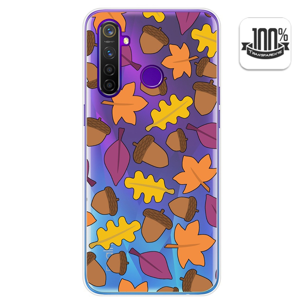 Funda Gel Transparente para Realme 5 Pro diseño Otoño Dibujos