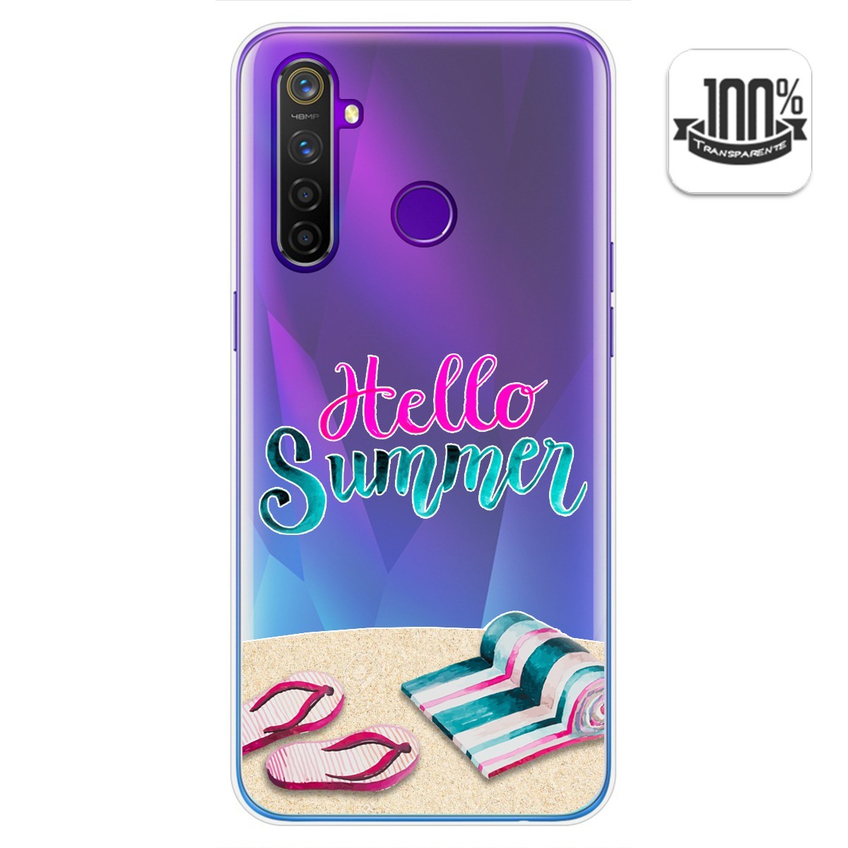 Funda Gel Transparente para Realme 5 Pro diseño Summer Dibujos