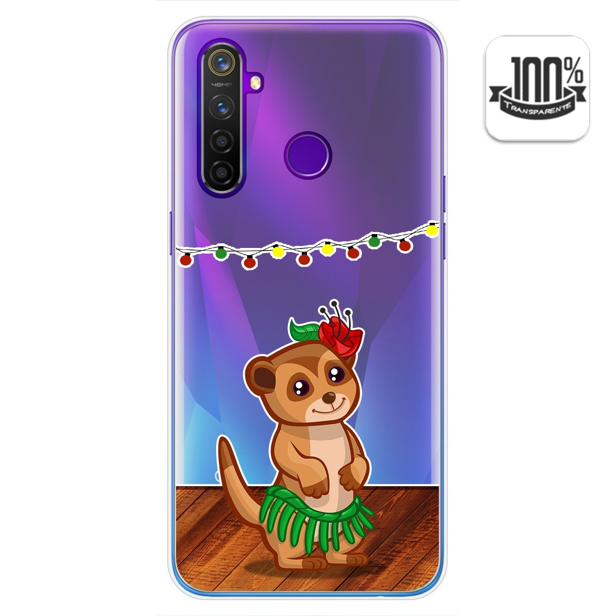 Funda Gel Transparente para Realme 5 Pro diseño Suricata Dibujos