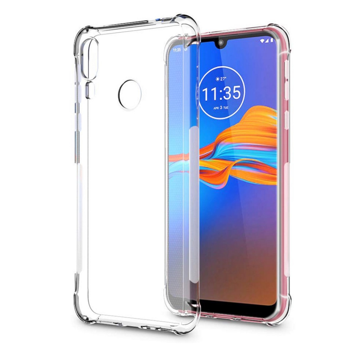 Funda Gel Tpu Anti-Shock Transparente para Motorola Moto E6 Plus