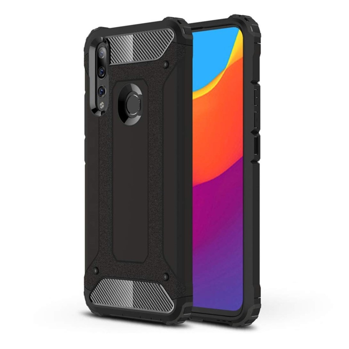 Funda Tipo Hybrid Tough Armor (Pc+Tpu) Negra para Huawei P Smart Z