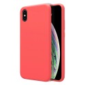 Funda Silicona Líquida Ultra Suave para Iphone Xs Max color Rosa