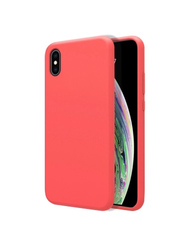 Funda Silicona Líquida Ultra Suave para Iphone Xs Max color Rosa