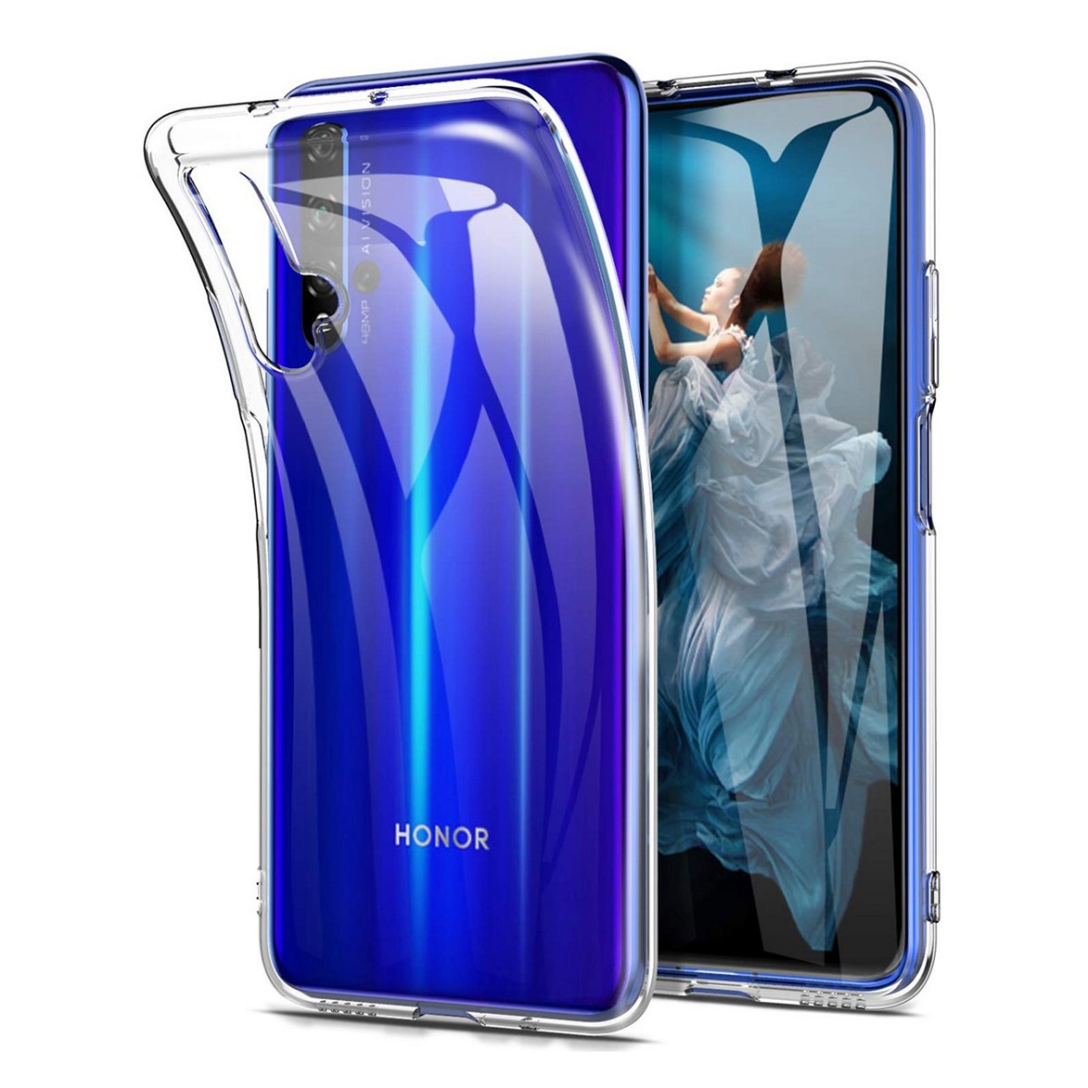 Funda Gel Tpu Fina Ultra-Thin 0,5mm Transparente para Huawei Nova 5T / Honor 20