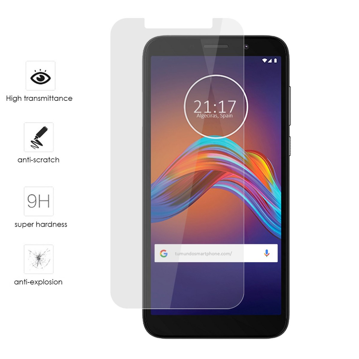 Protector Cristal Templado para Motorola Moto E6 Play Vidrio