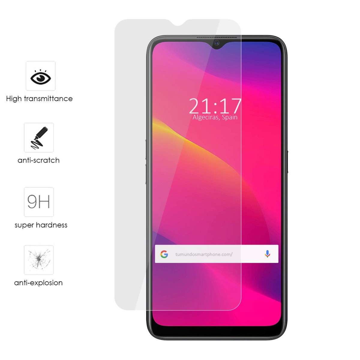 Protector Cristal Templado para Oppo A5 2020 Vidrio