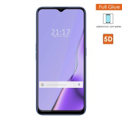 Protector Cristal Templado Completo 5D Full Glue Negro para Oppo A9 2020 Vidrio 2