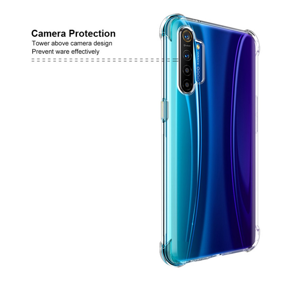 Funda Gel Tpu Anti-Shock Transparente para Realme X2