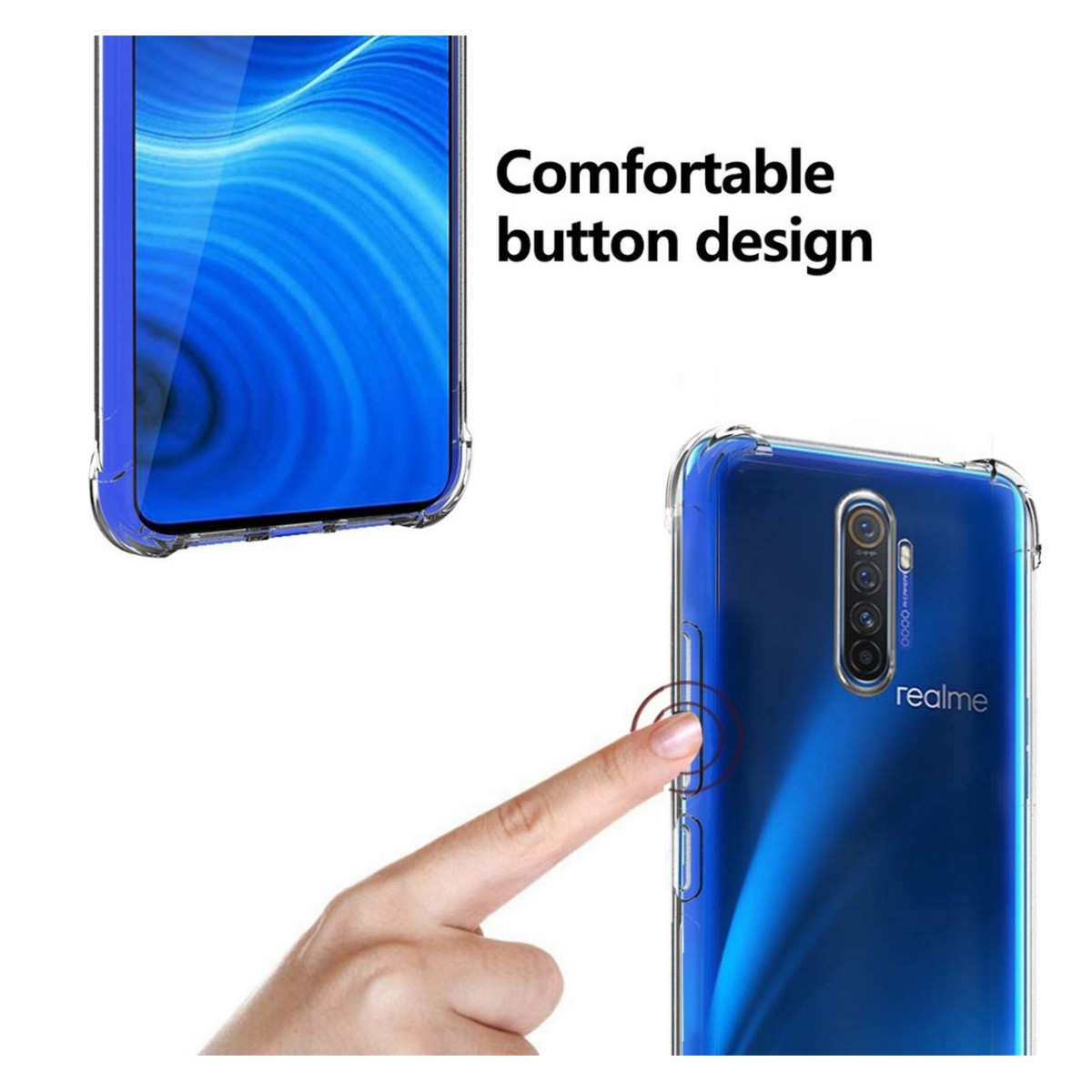 Funda Gel Tpu Anti-Shock Transparente para Realme X2 Pro