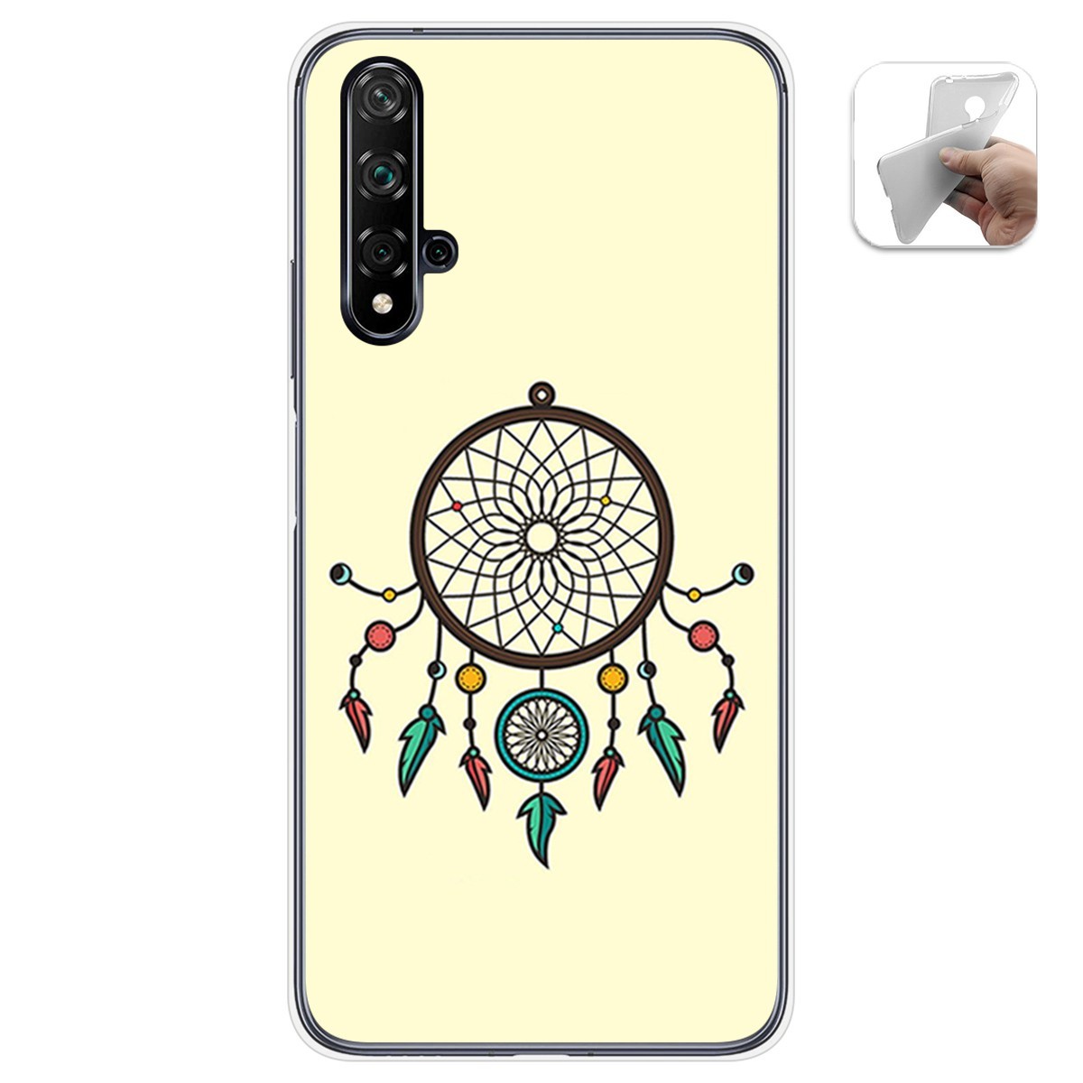 Funda Gel Tpu para Huawei Nova 5T / Honor 20 diseño Atrapasueños Dibujos