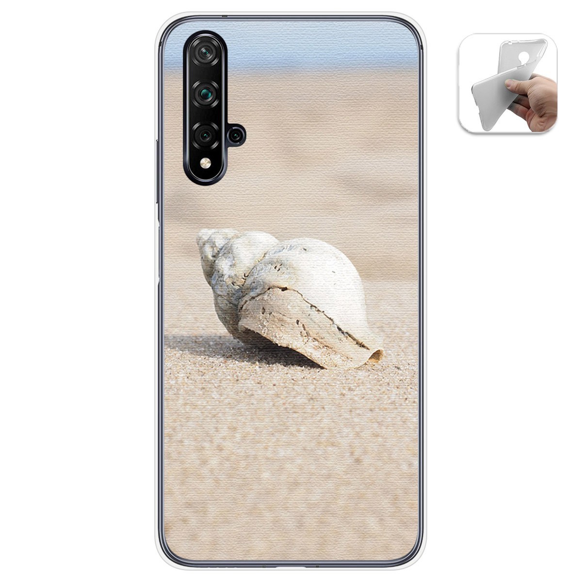 Funda Gel Tpu para Huawei Nova 5T / Honor 20 diseño Concha Dibujos