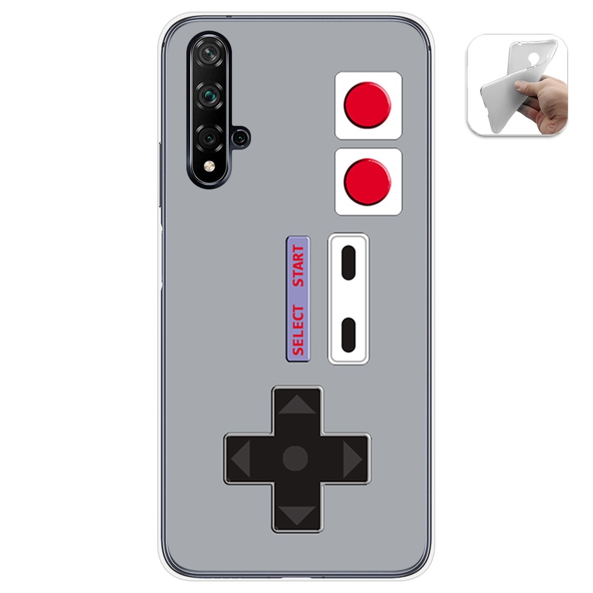 Funda Gel Tpu para Huawei Nova 5T / Honor 20 diseño Consola Dibujos