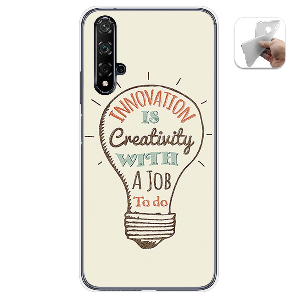 Funda Gel Tpu para Huawei Nova 5T / Honor 20 diseño Creativity Dibujos
